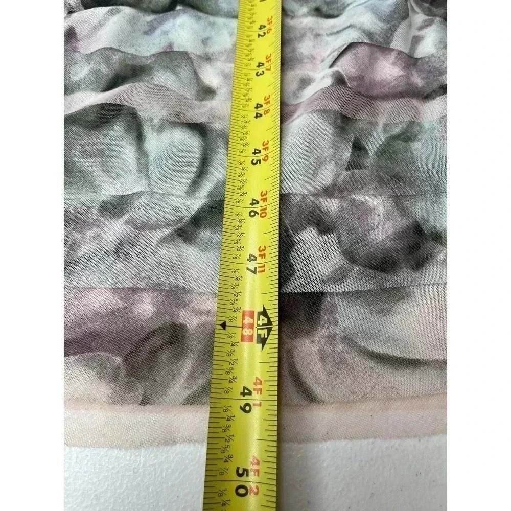 BCBGMAXAZRIA Erika Watercolor Tiered Gown size S strapless - Picture 7 of 10